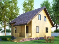 Каркасный дом 7х9 | Одноэтажные с мансардой деревянные садовые домики 7х9