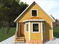 Дом из бруса 6х6 | Одноэтажные с мансардой деревянные садовые домики