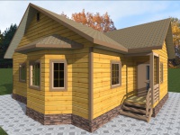 Дом из бруса 8х10 | Одноэтажные деревянные дома и коттеджи