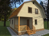 Каркасный дом 7х9 | Одноэтажные с мансардой деревянные дачные дома