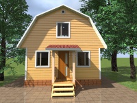Дом из бруса 4х6 | Одноэтажные с мансардой деревянные садовые домики 4х6