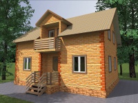 Каркасный дом 7х9 | Полутороэтажные деревянные дома и коттеджи с балконом
