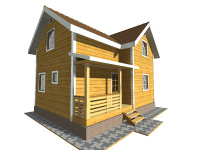 Каркасный дом 6х8 | Полутороэтажные деревянные дачные дома