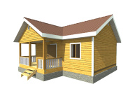 Каркасный дом 6х8 | Одноэтажные деревянные дома и коттеджи