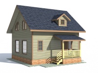 Каркасный дом 7х7 | Полутороэтажные деревянные дачные дома