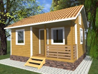 Каркасный дом 4,5х6 | Одноэтажные деревянные садовые домики 4х6
