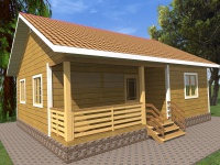 Дом из бруса 8х9 | Одноэтажные деревянные дачные дома